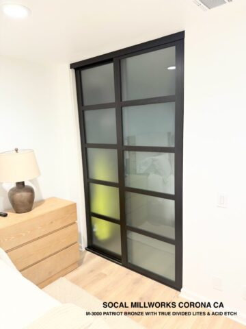 M-3000 Patriot - SOCAL MILLWORKS - Corona, CA - Bronze with True Divided Lites and Acid Etch