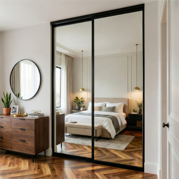 Modern panel closet doors Brea